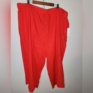 DKNY Linen Wide Leg Pants Size 3X
